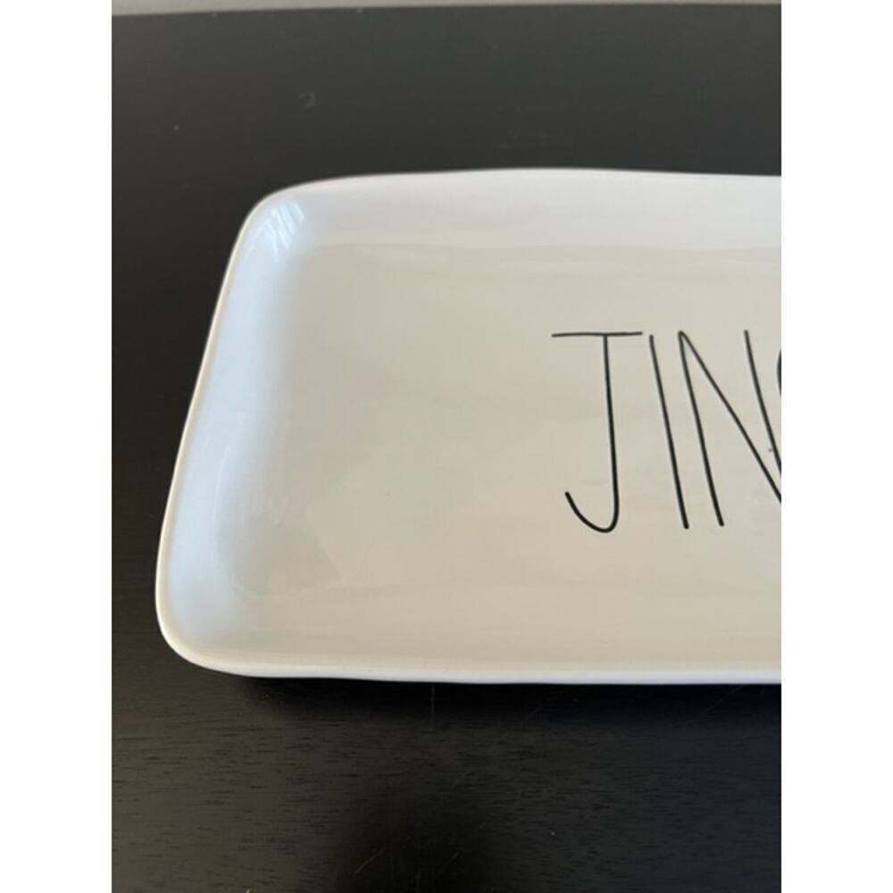 Rae Dunn Vintage 2015 Jingle Black Lettering Platter- M Stamped - Picture 4 of 5